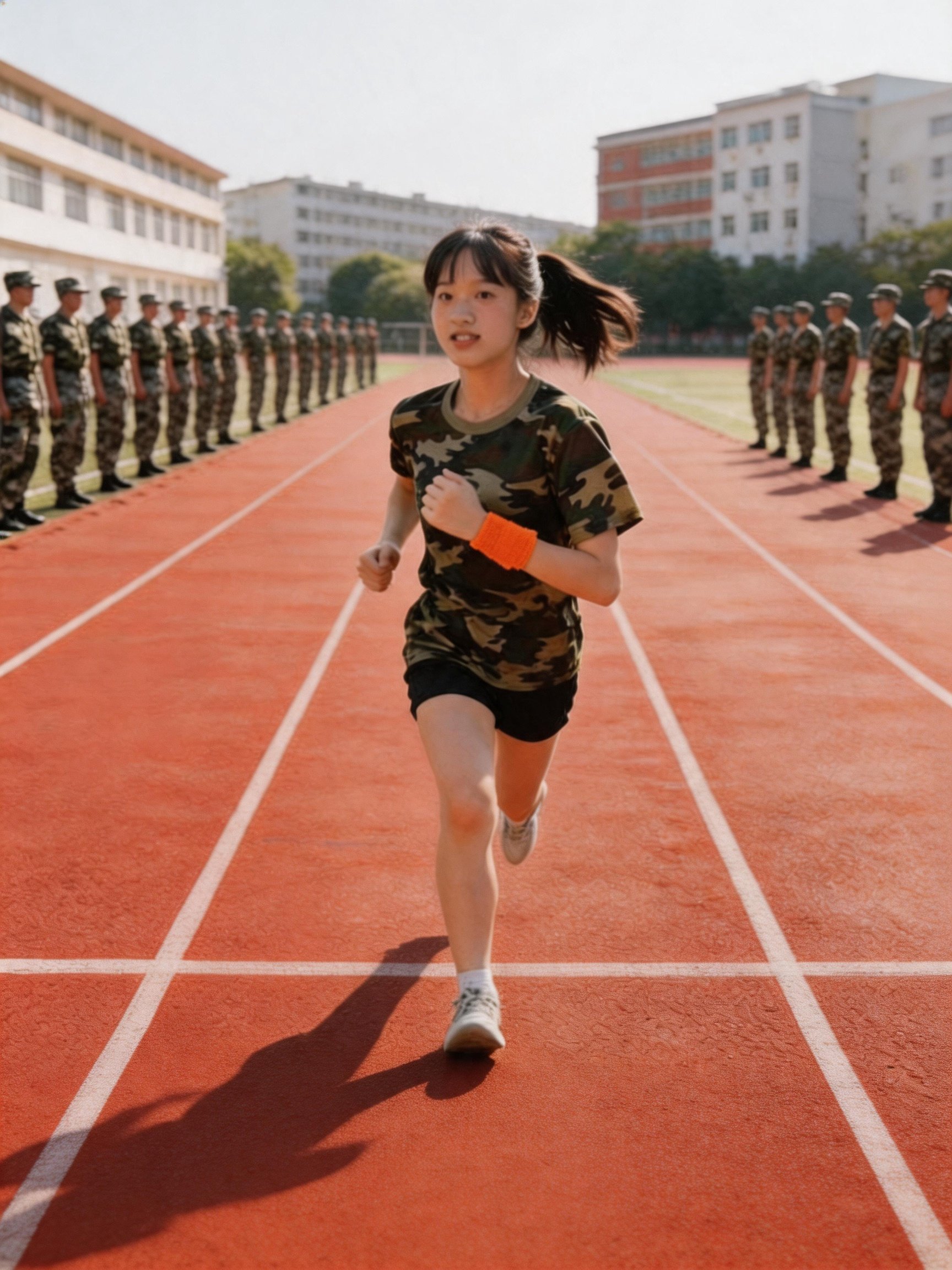 军训活动降温场景